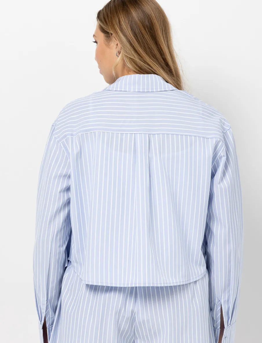 Striped Cropped Shirt