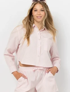 Striped Cropped Shirt