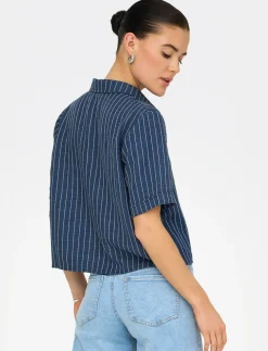 Striped Cropped Shirt