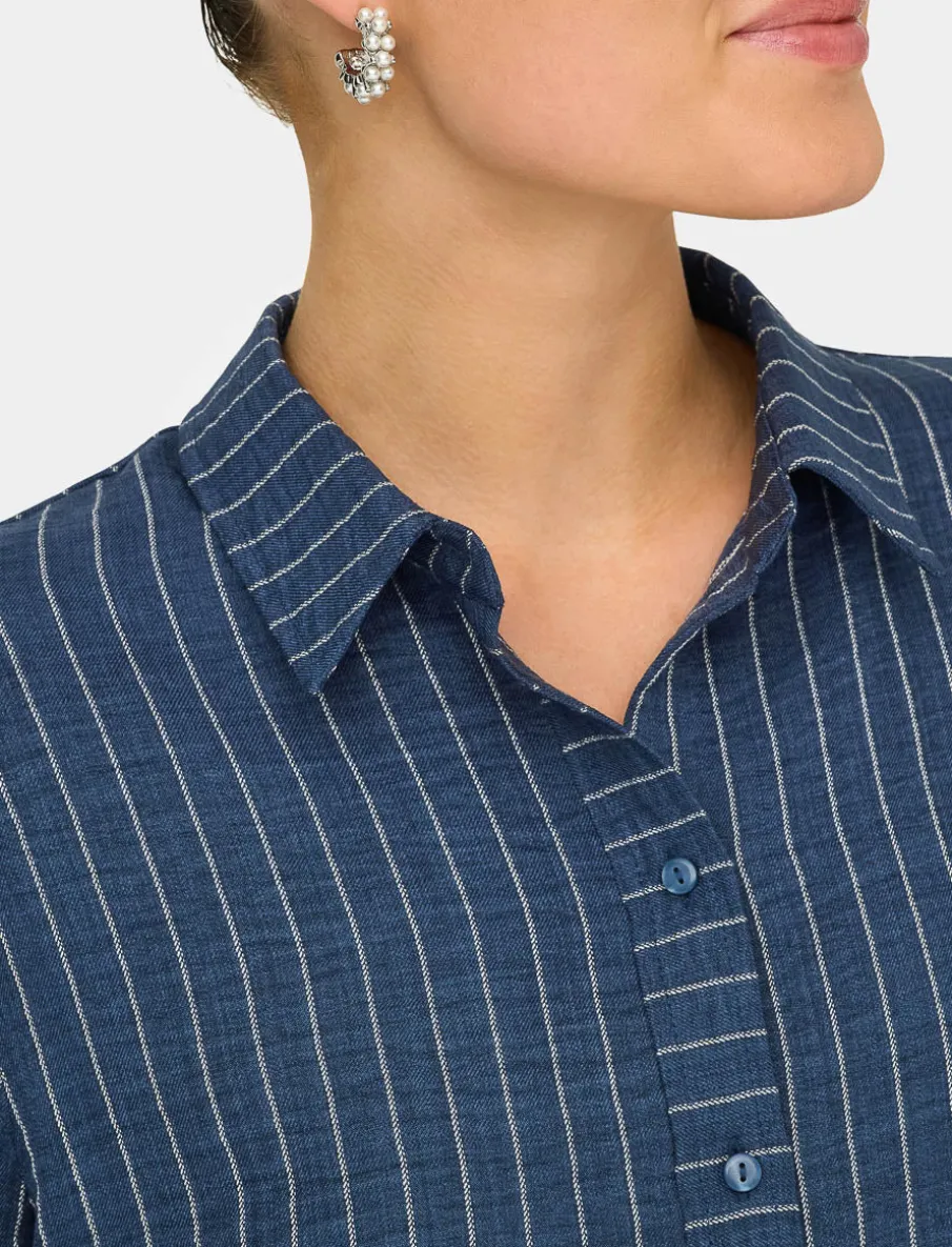 Striped Cropped Shirt