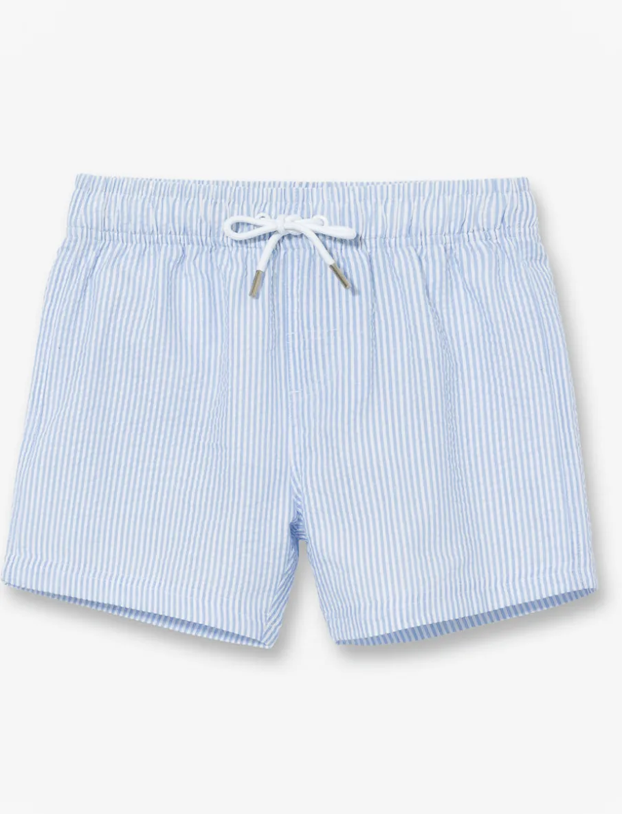 Striped Elastic-waist Boardshorts - Little Boy