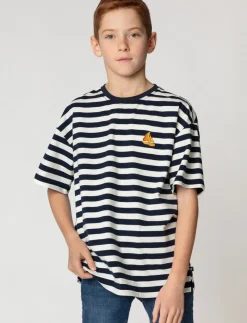 Striped Embroidered T-shirt