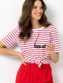 Striped Embroidered T-shirt