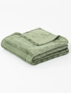 Striped Faux-fur Throw