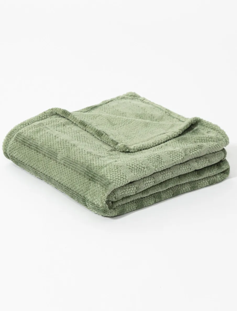 Striped Faux-fur Throw