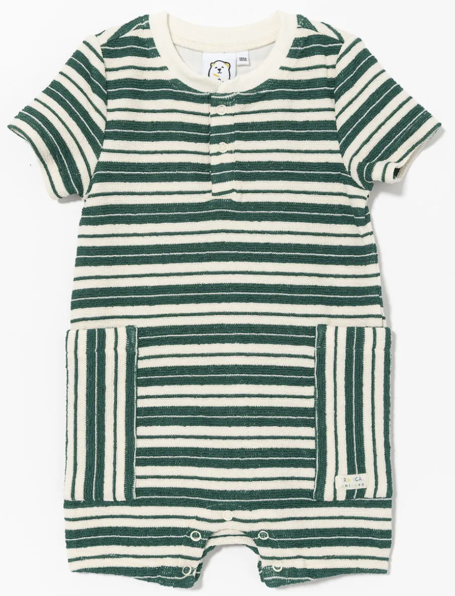 Striped Fleece Romper