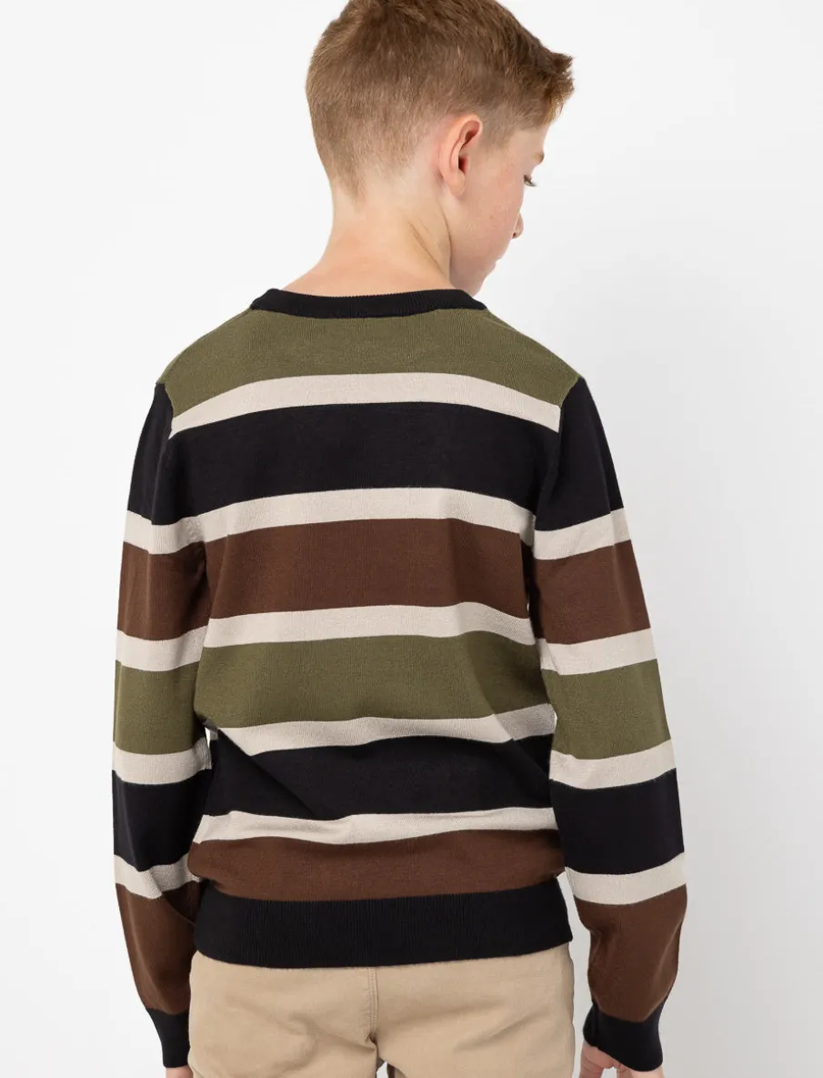 Striped Knit Sweater - Teen Boy