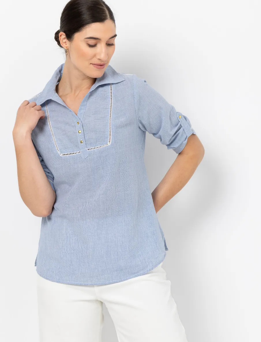 Striped Lace Blouse