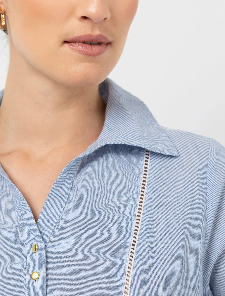 Striped Lace Blouse