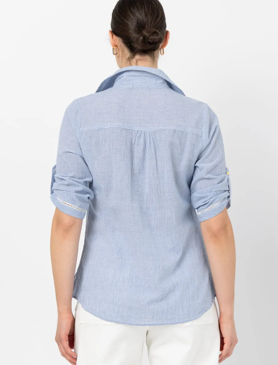 Striped Lace Blouse