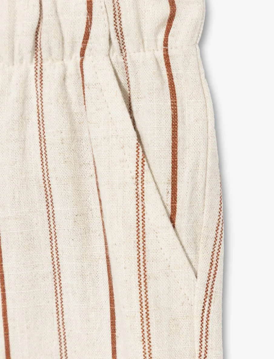 Striped Linen Shorts