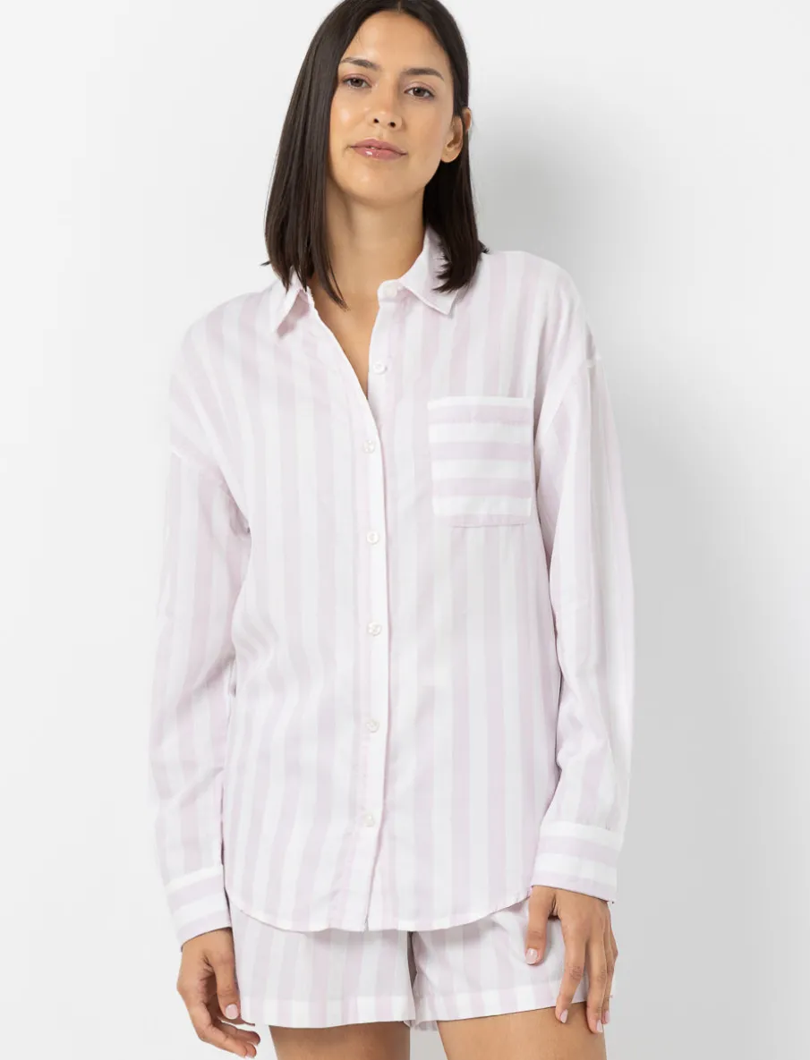 Striped Nightshirt with Pocket