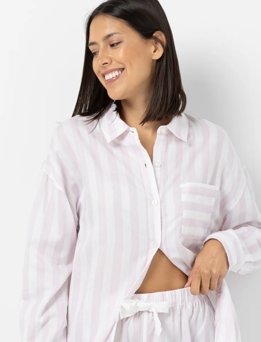 Striped Nightshirt with Pocket