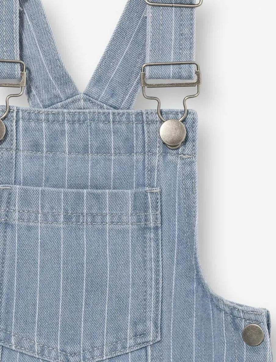 Striped Overall Dress - Little Girls