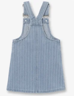 Striped Overall Dress - Little Girls