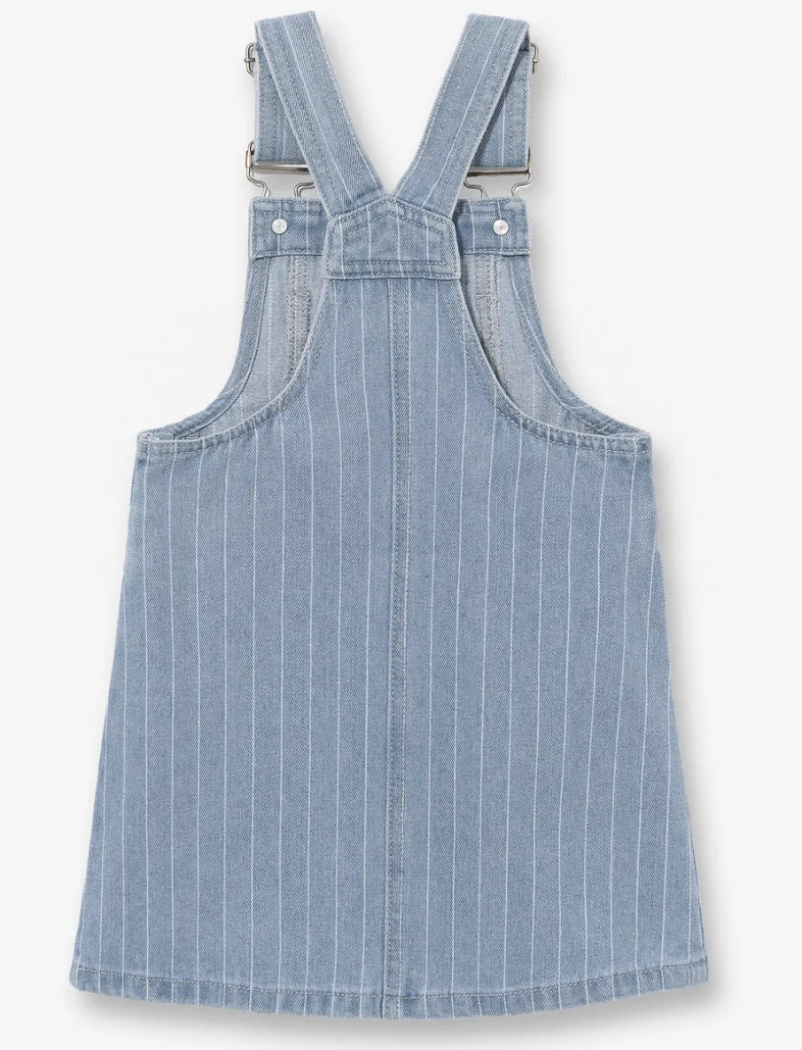 Striped Overall Dress - Little Girls