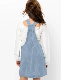 Striped Overall Dress - Teen Girls