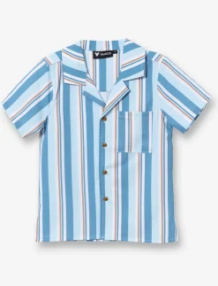 Striped Palm-Print Shirt - Little Boys