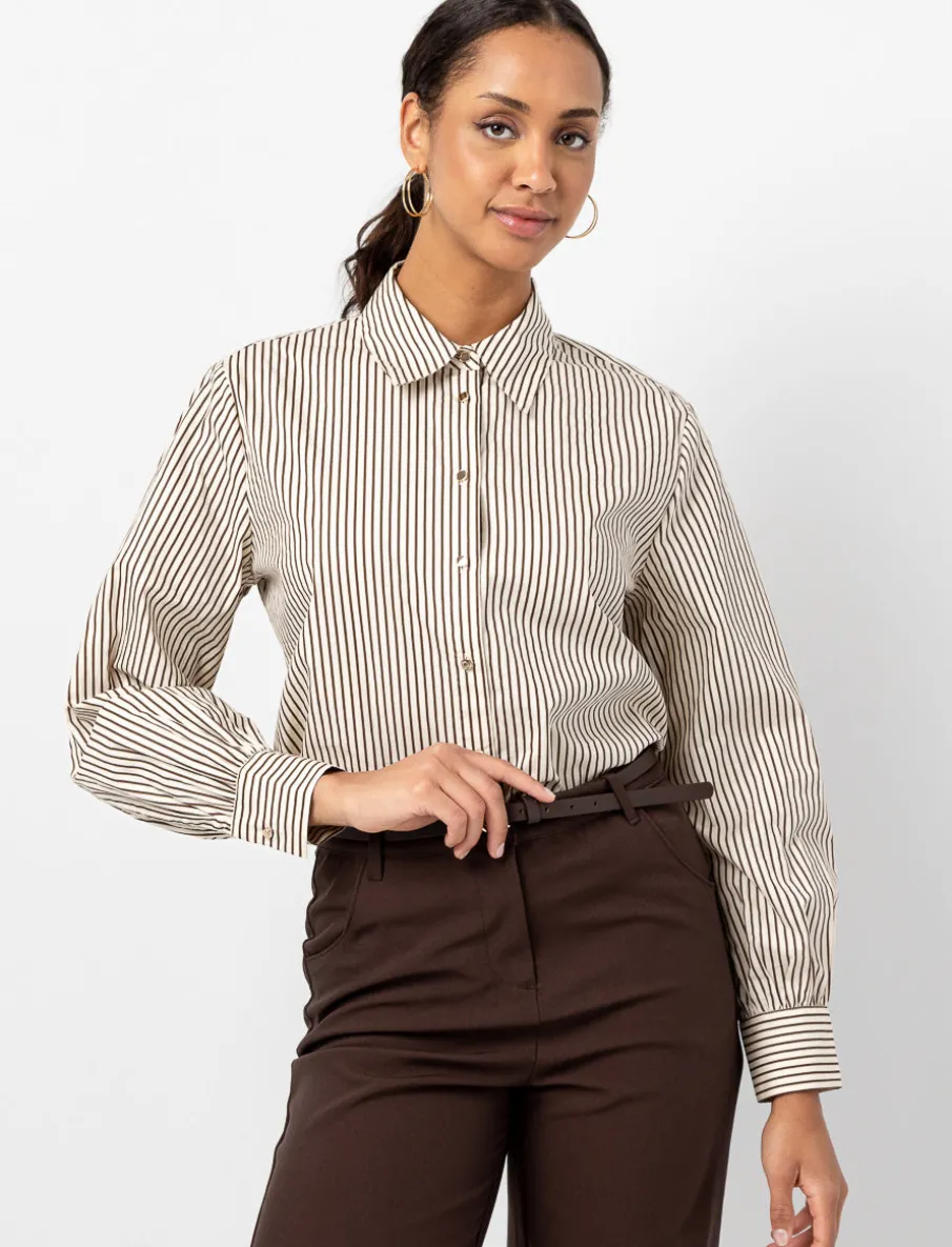 Striped Poplin Shirt