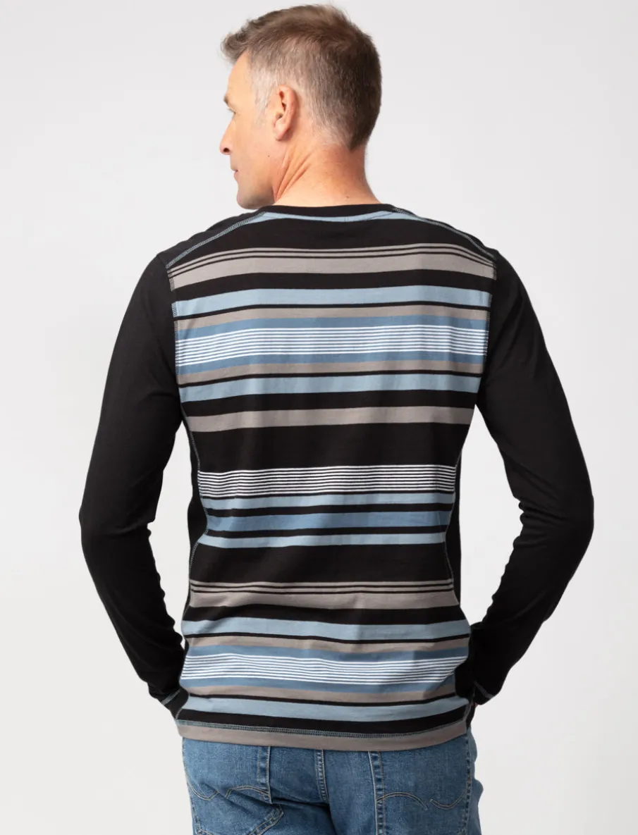 Striped Raglan-sleeve T-shirt
