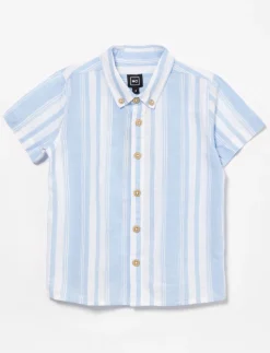 Striped Short-Sleeve Shirt - Little Boy