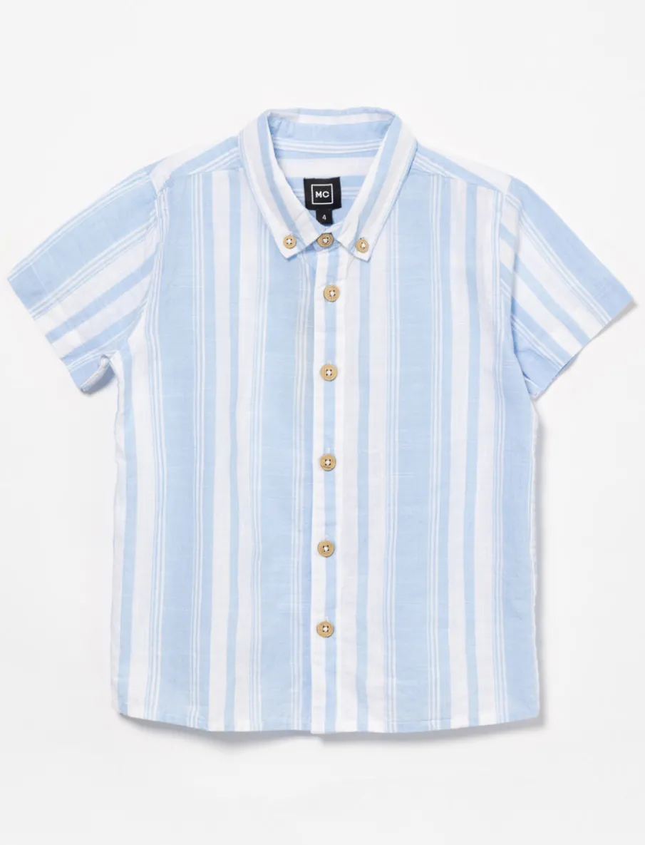 Striped Short-Sleeve Shirt - Little Boy