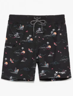 Striped Swim Trunks