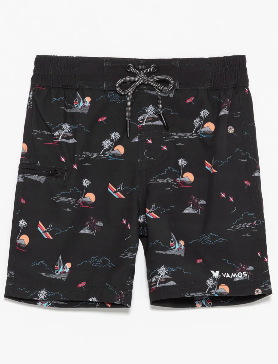 Striped Swim Trunks
