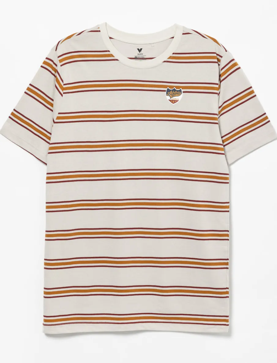 Striped T-shirt with Printed Patch