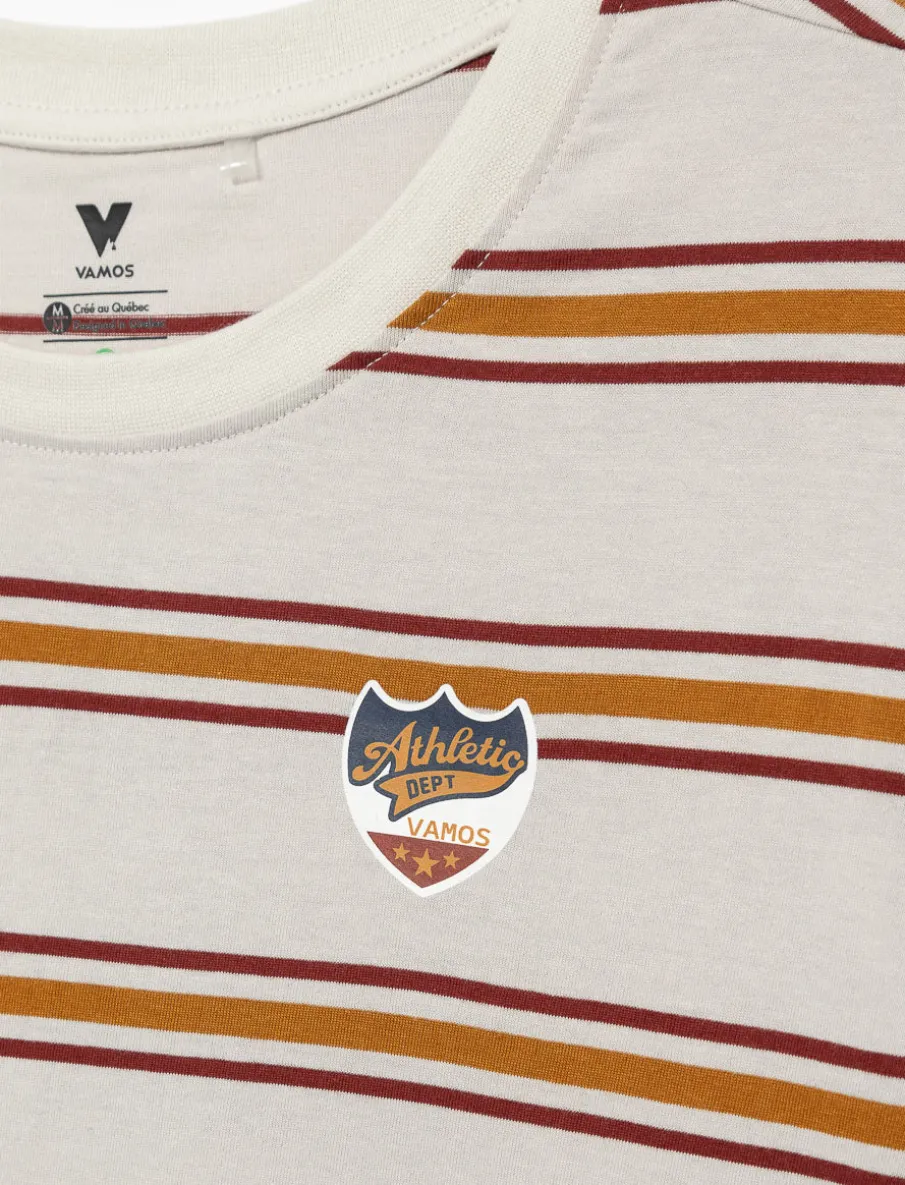 Striped T-shirt with Printed Patch