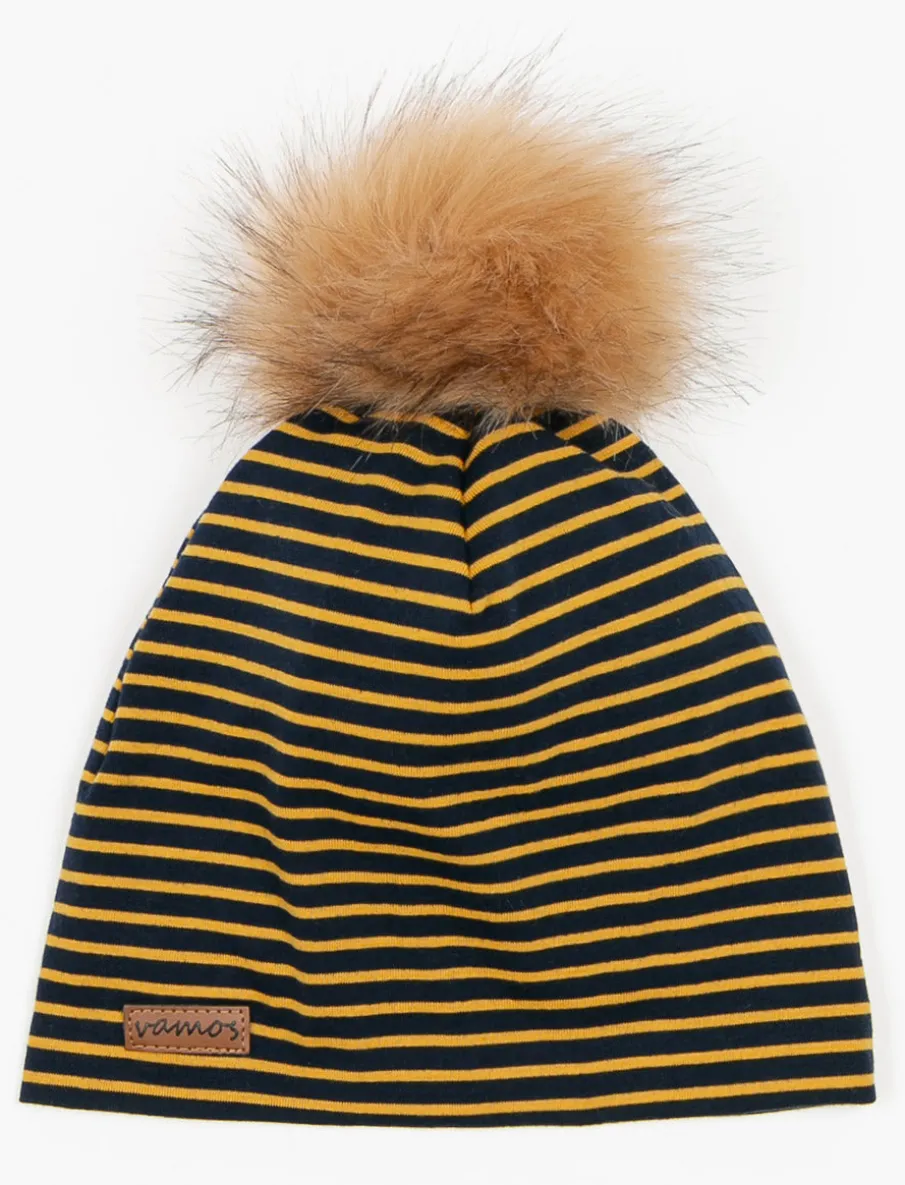 Striped Tuque with Pompom - Baby