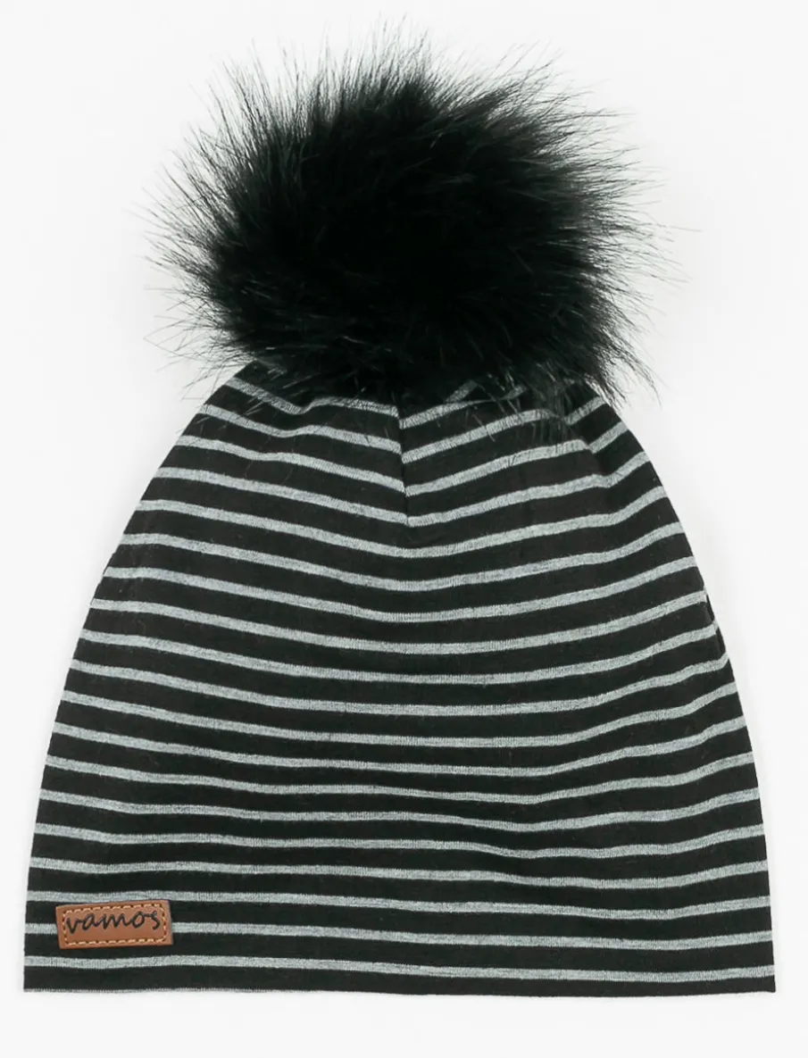 Striped Tuque with Pompom - Baby