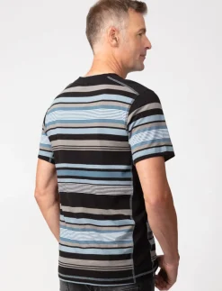 Striped V-neck T-shirt