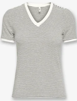 Striped V-Neck T-Shirt