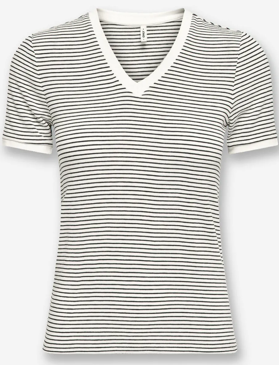 Striped V-Neck T-Shirt
