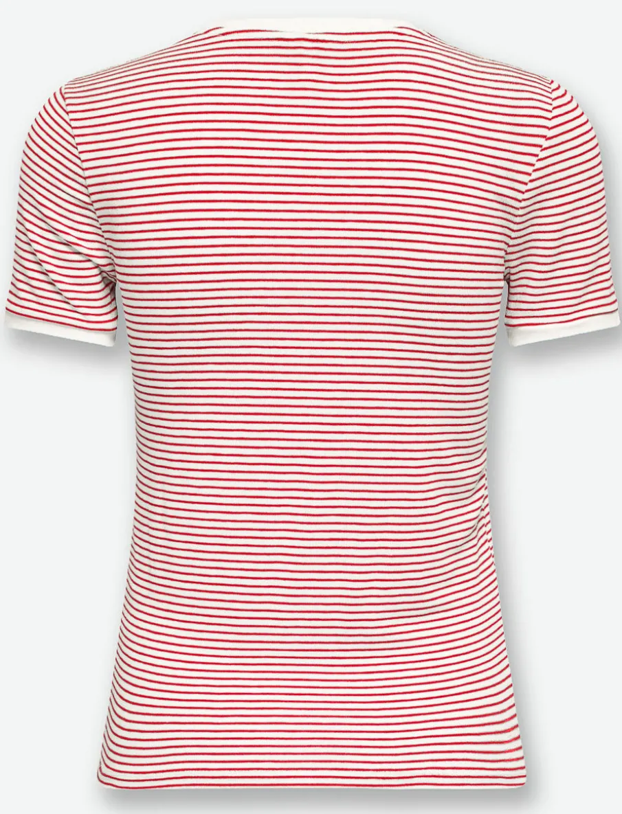 Striped V-Neck T-Shirt
