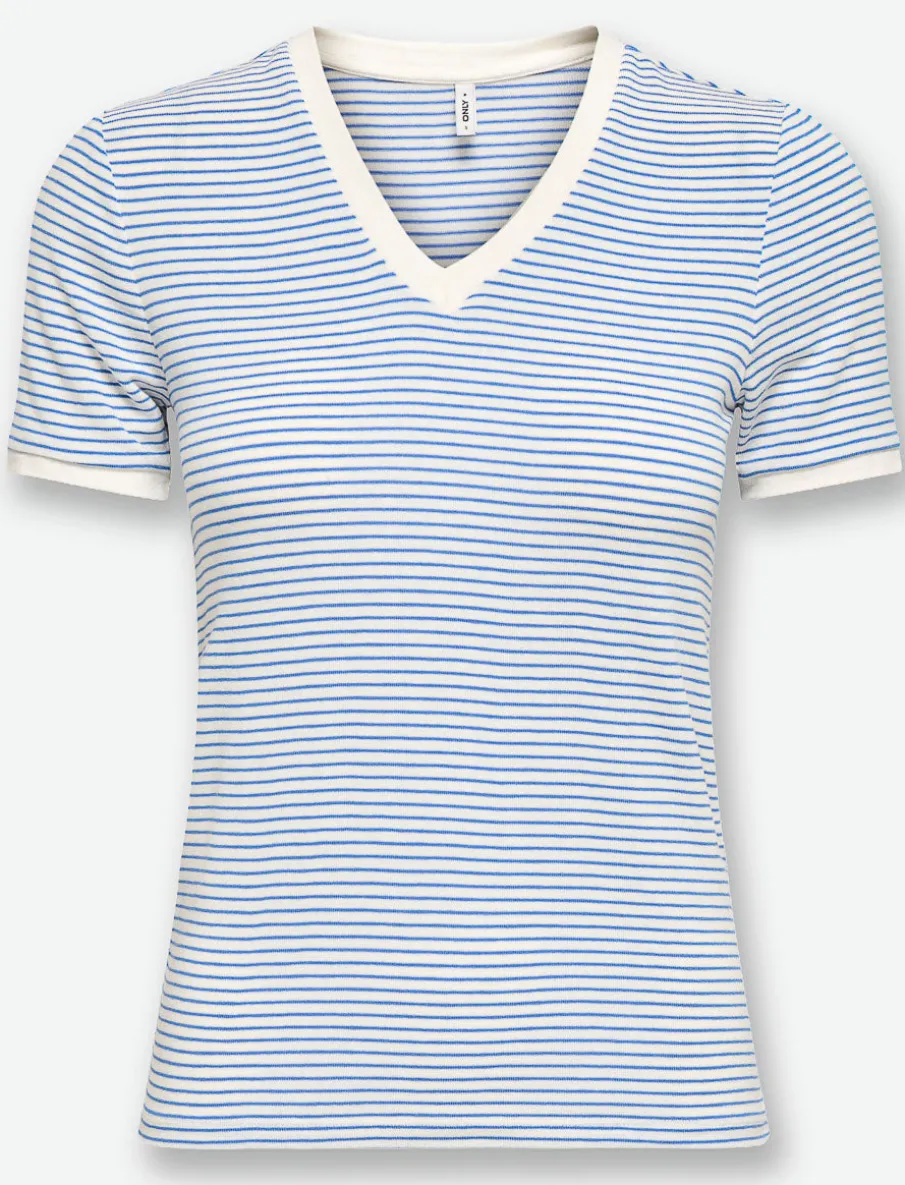 Striped V-Neck T-Shirt