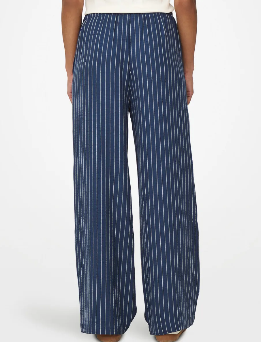 Striped Wide-leg Pants