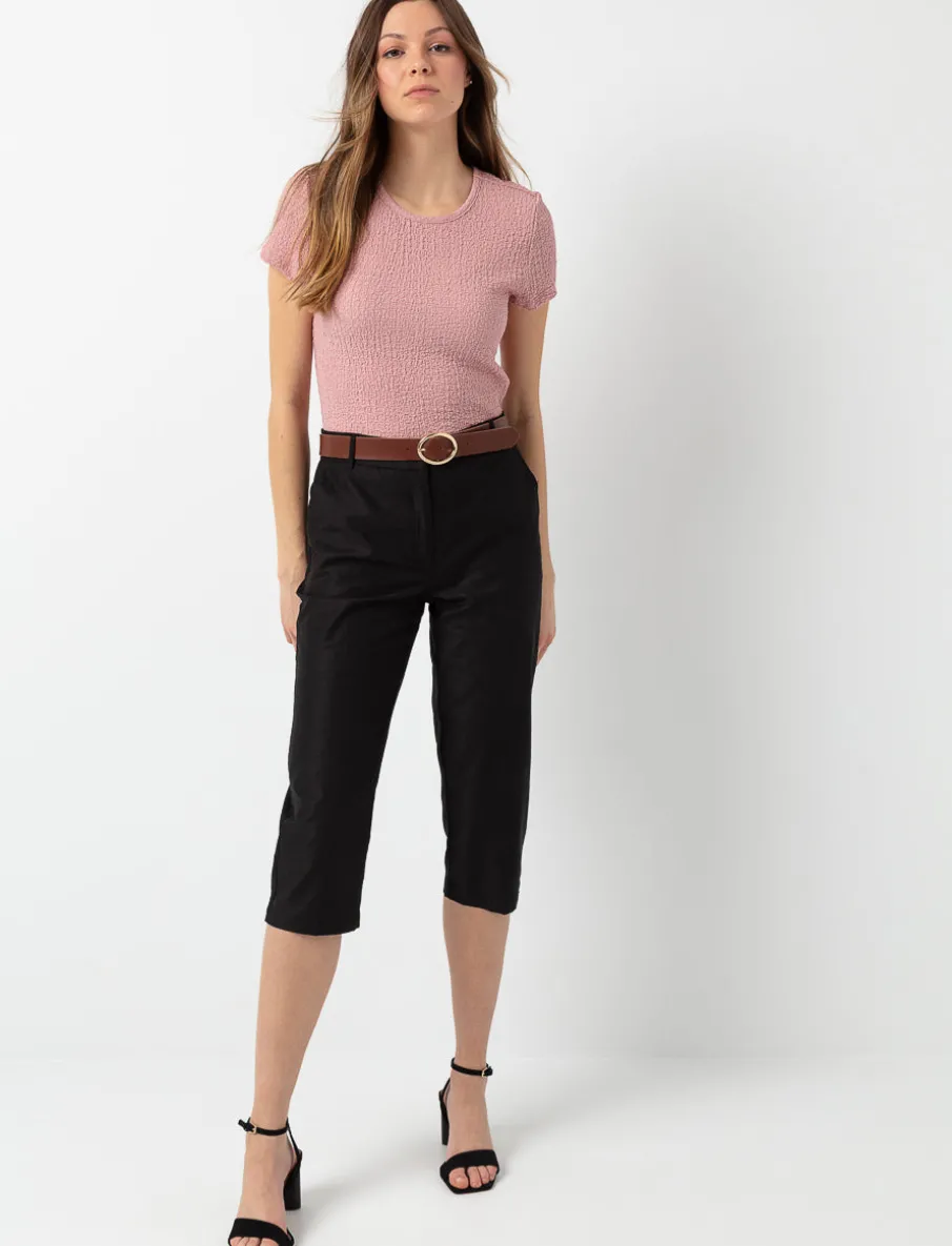 Structured waist Capri Pants