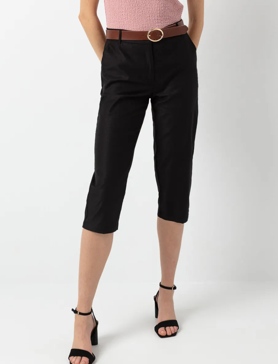 Structured waist Capri Pants