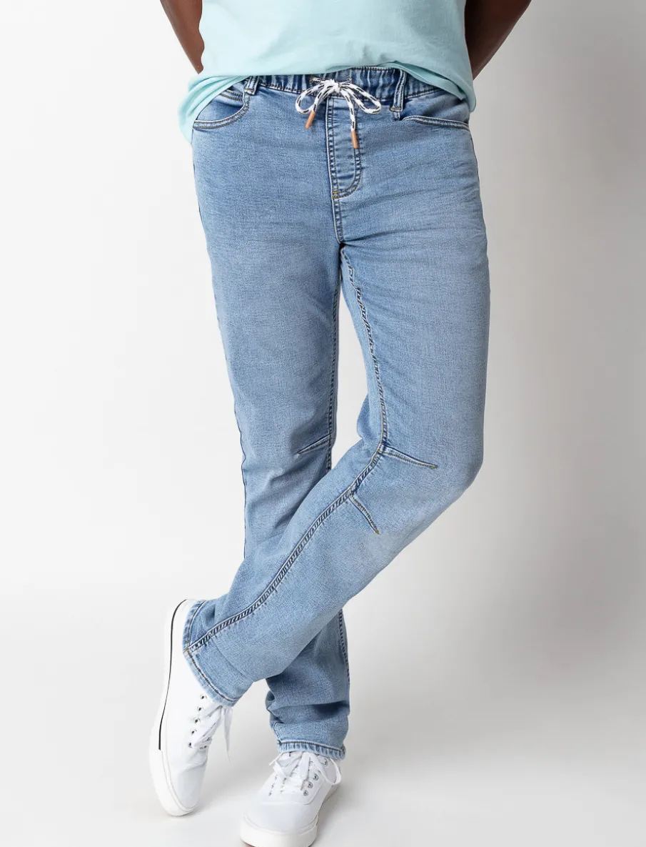 Super Stretch Elastic-waist Jeans