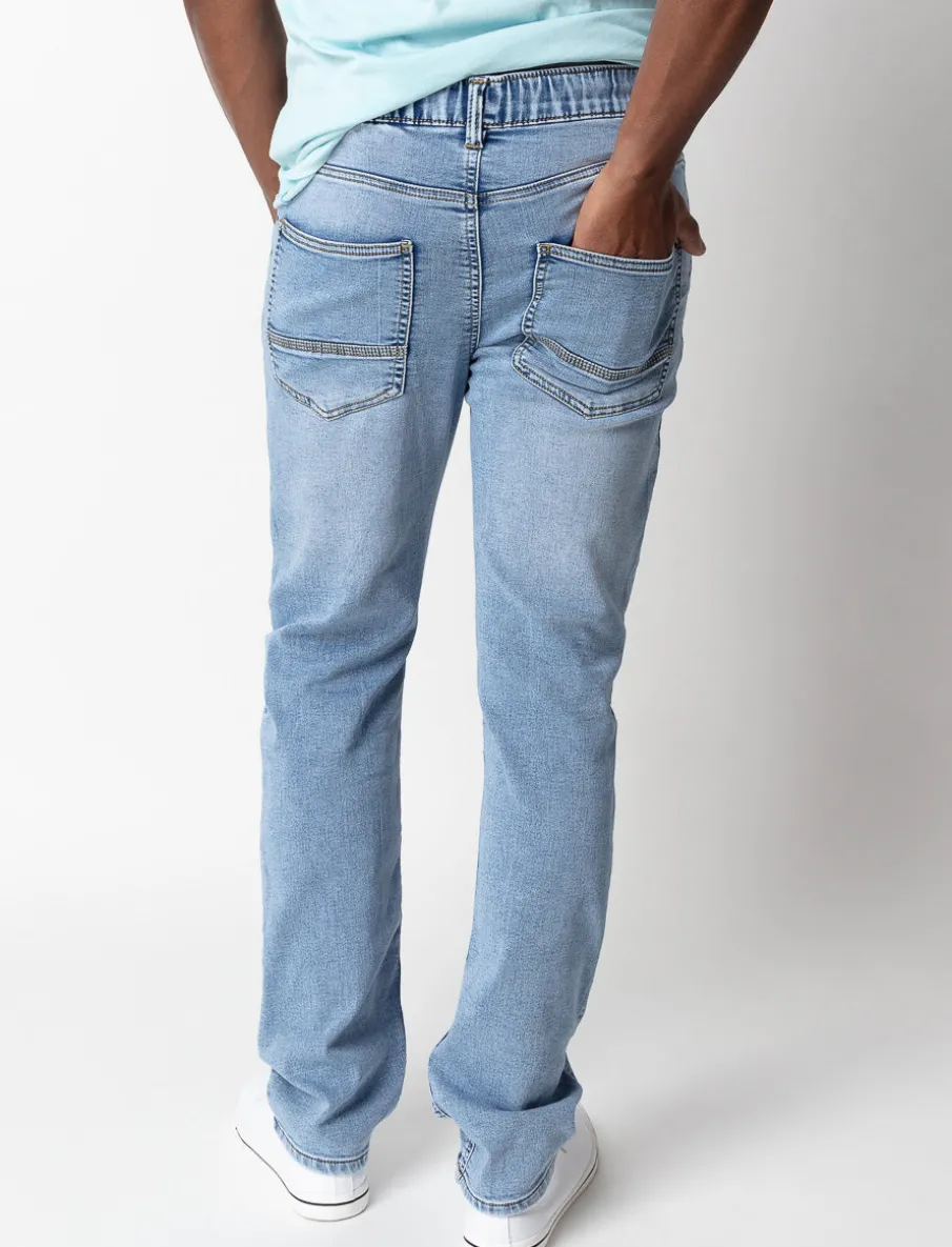 Super Stretch Elastic-waist Jeans