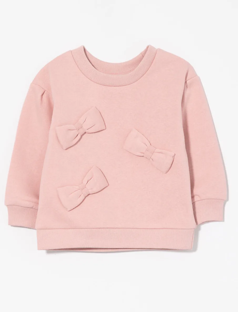 Sweater with Decorative Bows - Baby Girl