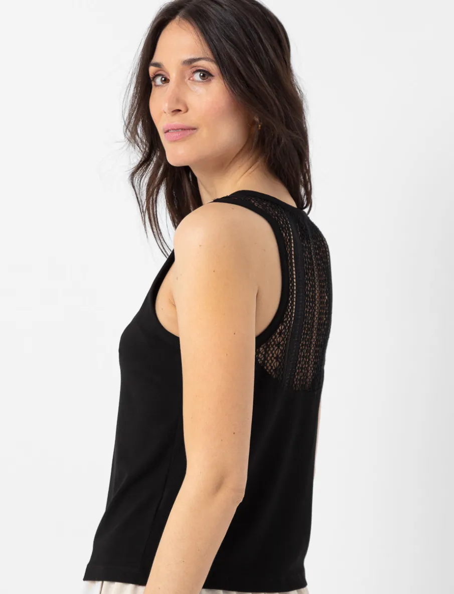 Tank Top with Crochet Detail