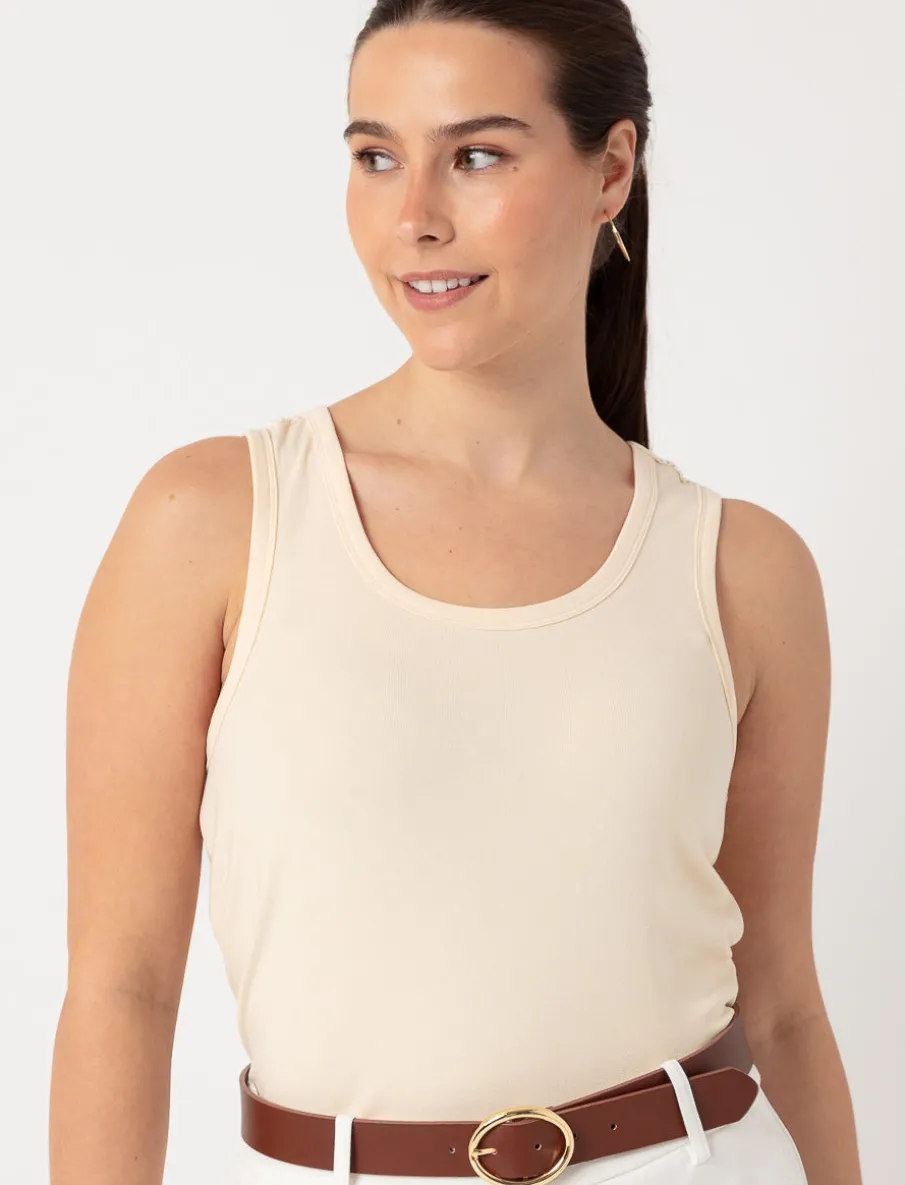 Tank Top with Crochet Detail