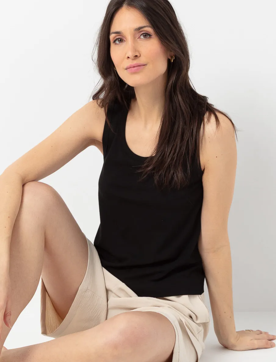 Tank Top with Crochet Detail