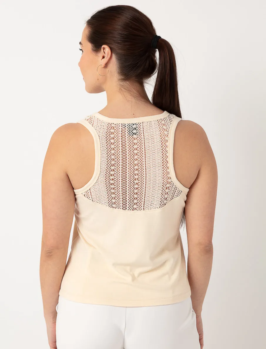 Tank Top with Crochet Detail