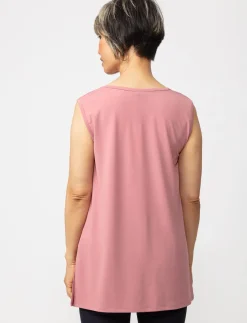Tank Top with Draped Neckline