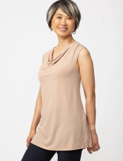 Tank Top with Draped Neckline