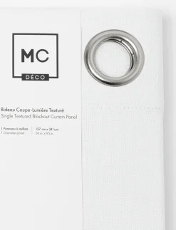 Textured Blackout Curtain Panel